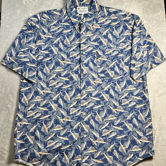 Columbia Other - Vintage Columbia Button Down Shirt
Men’s Size XL – Fish Print – Short Sleeve